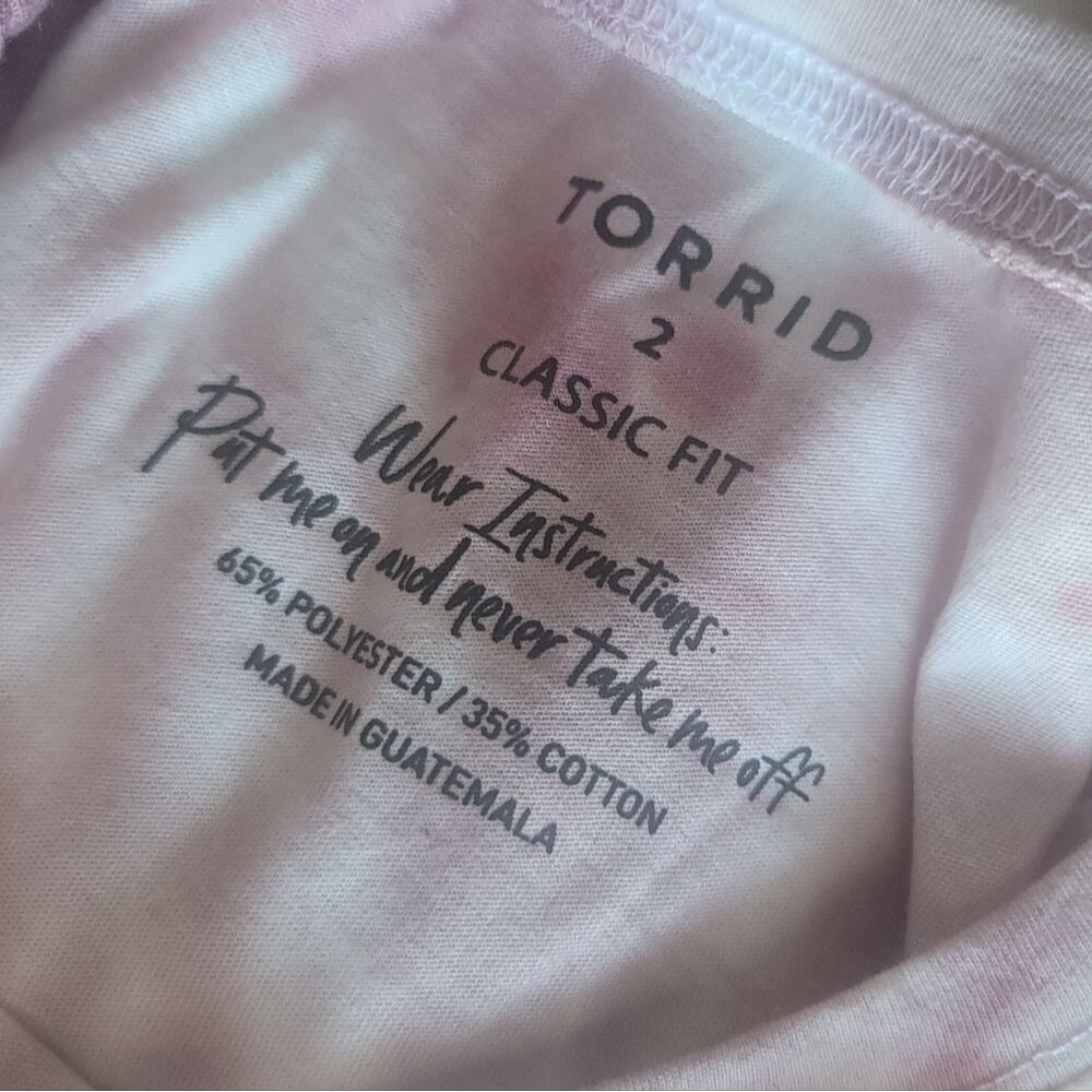 Torrid Classic fit Women's Size 2X 18/20 Pink Short Sleeve T-Shirt Everyday Tee - Picture 9 of 9